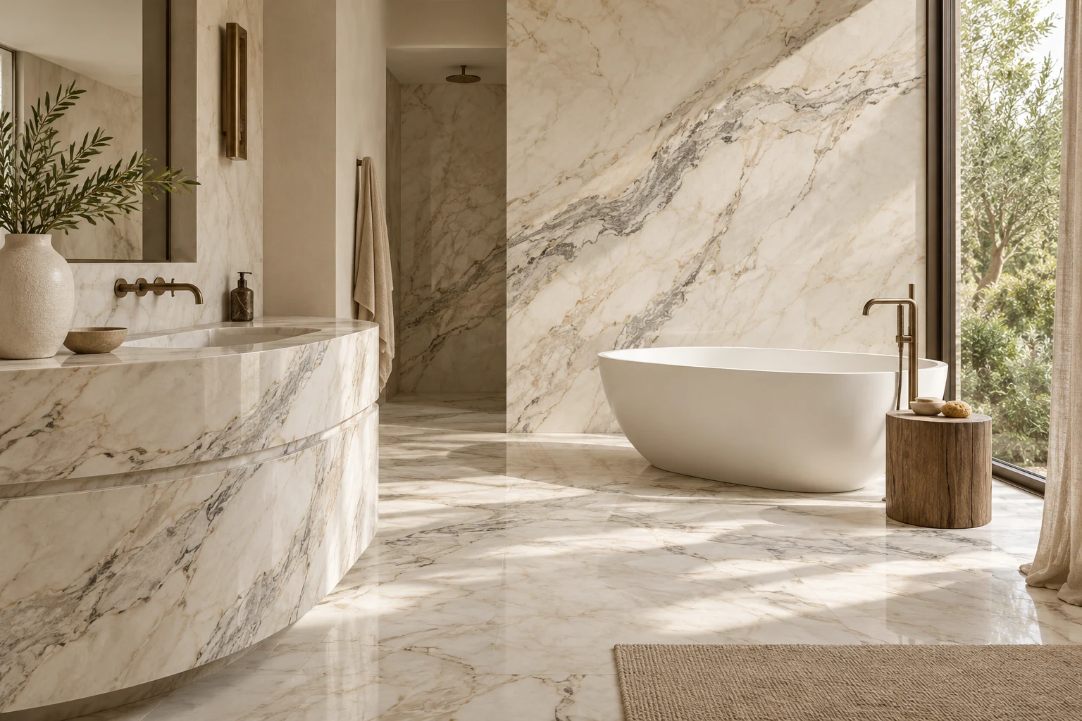Inspiration créée par IA: Intérieur en pierre naturelle