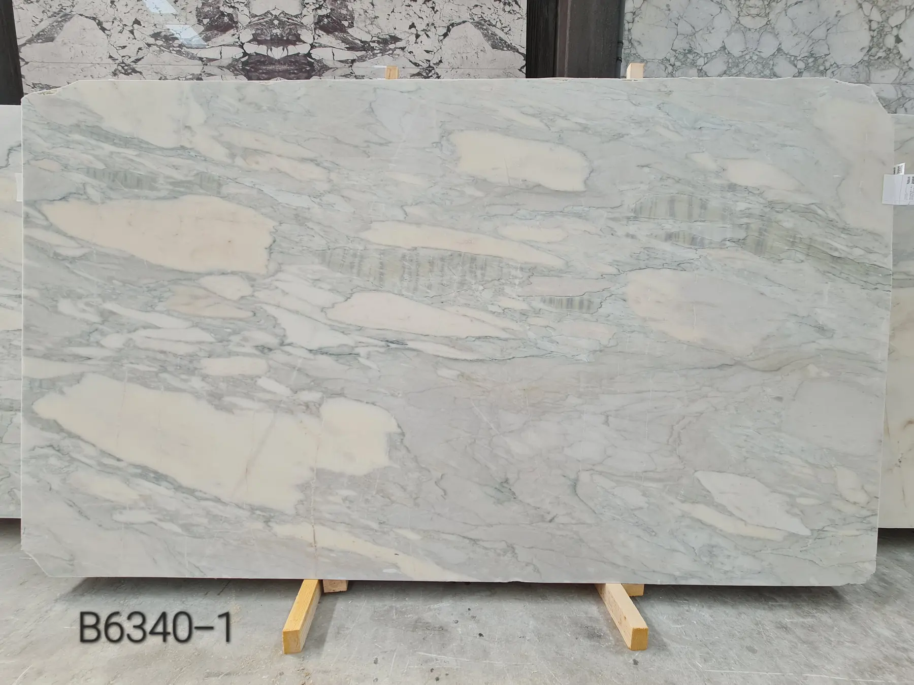 Natural Stone Collection Arabescato Oyster marble tile and slab, lot B6340, 2 cm, Honed