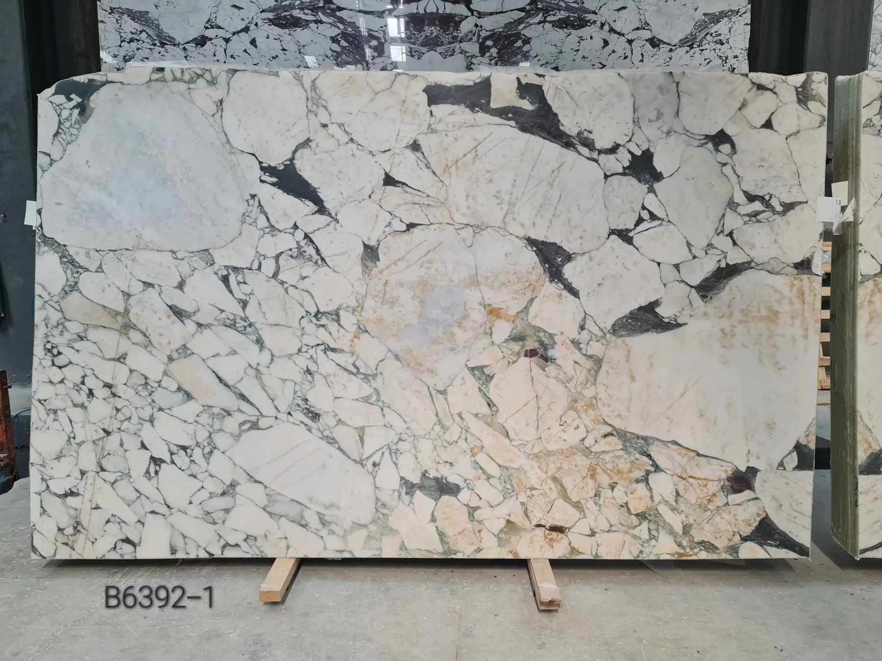 Natural Stone Collection Calacatta Viola marble tile and slab, lot B6392, 2 cm, Honed