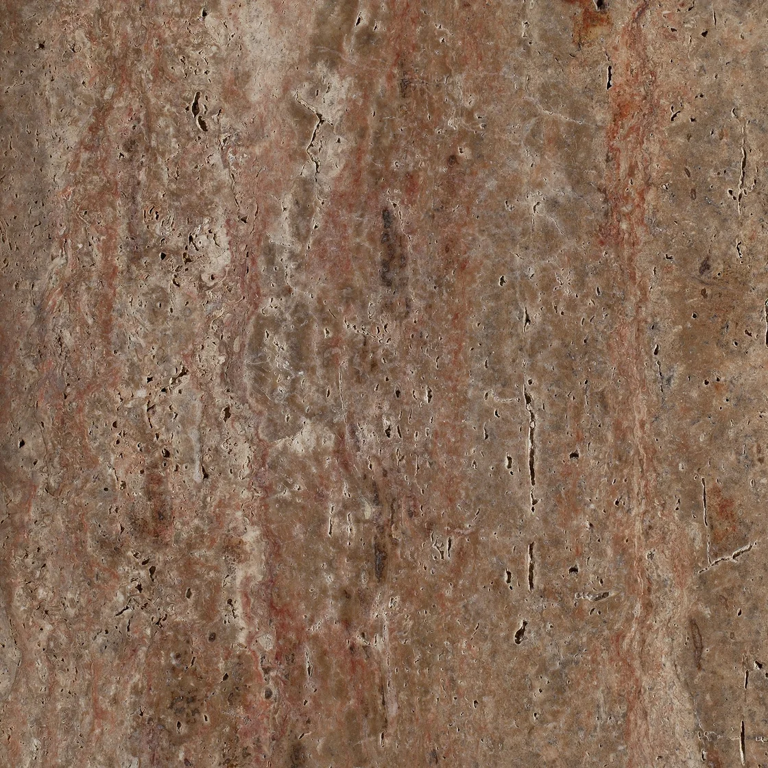 Copper Red Travertine | travertine tile Copper Red Travertine travertine tile — terracotta and warm red tones, rust-red layers and slender pale mineral lines